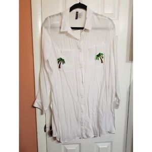 H&M Long sleeve sheer blouse